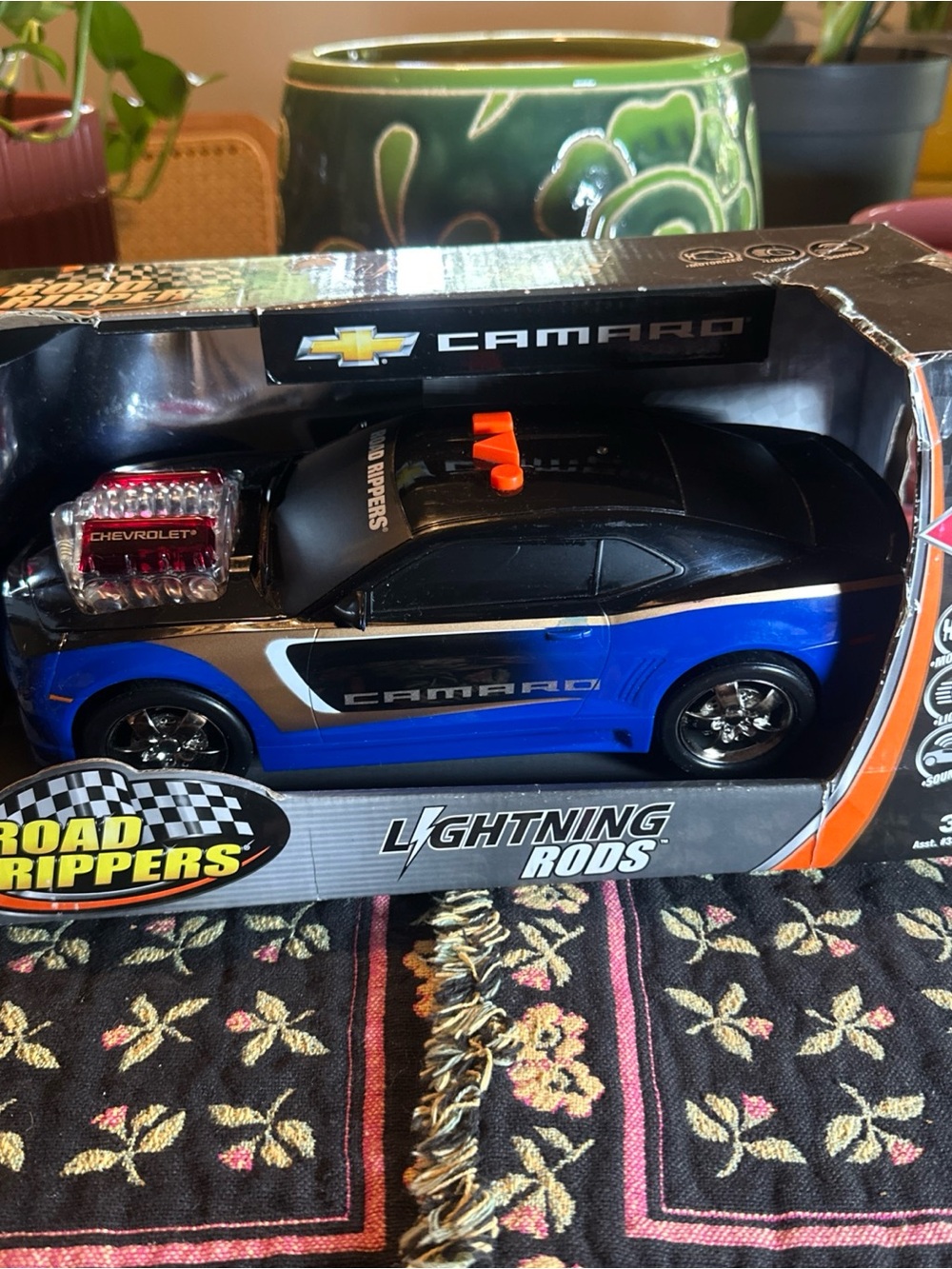 Ford Blue and Black Lightning Rods Toy Car